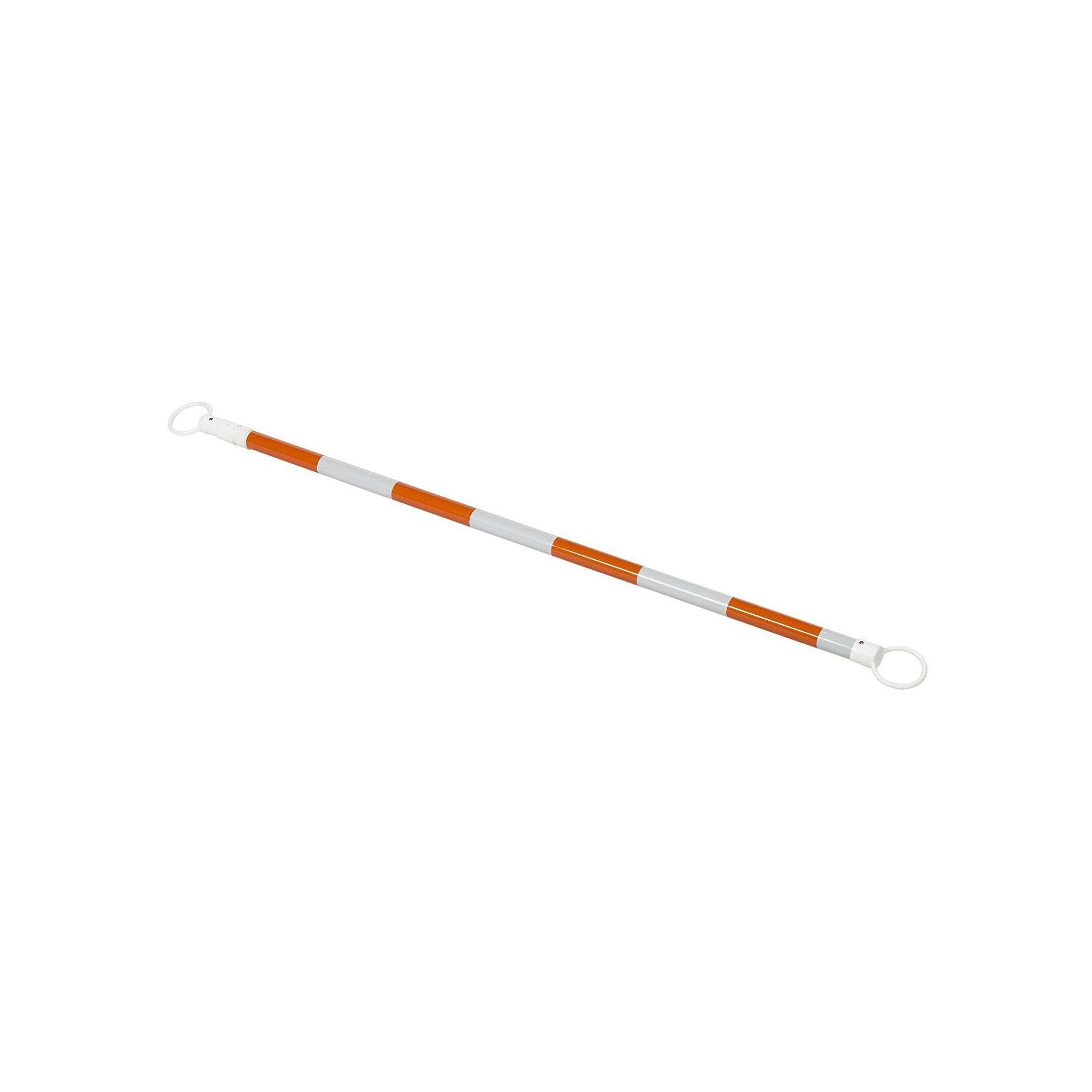 Eastern Metal 10ft. Adjustable Reflective Cone Bar, Orange + White, Model# TCB-10-OW